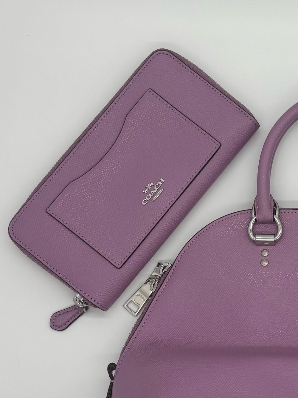 COACH Lavender Purple Dome Satchel with Matching Wallet - Picture 2 of 11